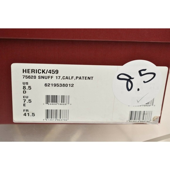 NIB BALLY HERICK SNUFF PATENT LEATHER HI TOP STRIPE LOGO SNEAKERS 8.5 US 41.5 main image 6